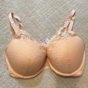 Auden Peach Plunge Coverage Push Up bra